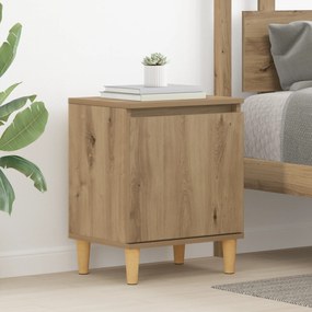vidaXL Artisan Oak Κομοδίνο Οξιά artisan MDF 40 x 30 x 50 εκ. Κομοδίνο