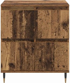 vidaXL Ντουλάπι αποθήκευσης 3 pcs Παλιό ξύλο 60 x 35 x 70 cm