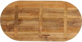 vidaXL Επιφάνεια Τραπεζιού Οβάλ 140x60x2,5 εκ. Μασίφ Ξύλο Μάνγκο