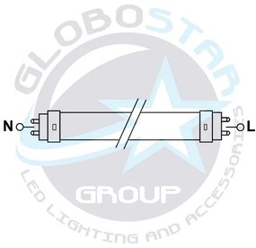 GloboStar 76187 Λάμπα LED Τύπου Φθορίου T8 Αλουμινίου Τροφοδοσίας Δύο Άκρων 150cm 25W 230V 2300lm 180° με Καθαρό Κάλυμμα Θερμό Λευκό 3000K - 76187