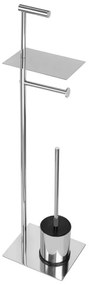 Βάση Χαρτιού Επιδαπέδια &amp; Πιγκάλ 9661 20x16,5x75cm Chrome Karag Stainless Steel