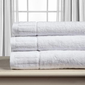 Πετσέτα Προσώπου (50x100) Silk Fashion Μελωδία 600gsm Λευκό