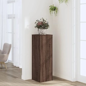 Βάσεις Φυτών Καφέ Δρυς 33x33x100 εκ. Επεξεργασμένο Ξύλο