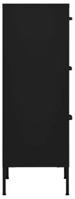 vidaXL Ντουλάπι Αποθήκευσης Μαύρο 42,5x35x101,5 εκ. από Ατσάλι