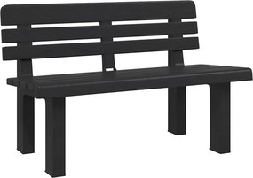 vidaXL Παγκάκι Κήπου Ανθρακί 110 x 52 x 71 εκ. από Πολυπροπυλένιο