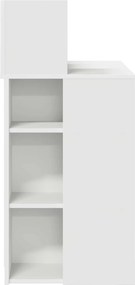 vidaXL Γραφείο με ράφι Λευκό 90 x 48 x 101,5 εκ. Επεξεργασμένο ξύλο