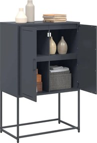 vidaXL Ντουλάπι Ανθρακί 68,5x38,5x107 εκ. από Ατσάλι