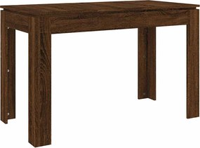 vidaXL Τραπεζαρία Καφέ Δρυς 120 x 60 x 76 εκ. από Επεξεργασμένο Ξύλο