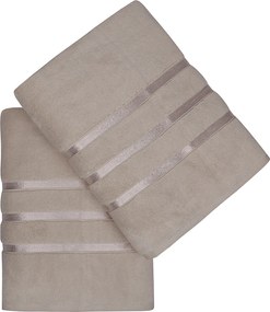 Bath Towel Set (2 Pieces) Dolce - Light Brown Light Brown