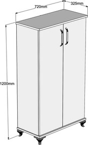Παπουτσοθήκη 72x32,5120εκ Ari - Χρώμα Καρυδί
