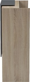 Γραφείο reception Zowel pakoworld με led sonoma-ανθρακί 90x40x110εκ