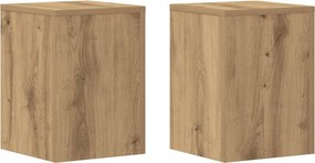vidaXL Βάσεις Φυτών 2 τεμ. Αρτισιανή Δρυς 25x25x35 εκ. Επεξ. Ξύλο