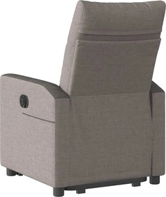 vidaXL Πολυθρόνα Ηλεκτρική Ανακλ.Taupe Υφασμάτινη