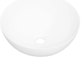 vidaXL Νιπτήρας Στρογγυλός Λευκός 36 x 15 εκ. Κεραμικός