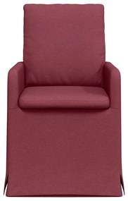 vidaXL Καρέκλες φαγητού 2 pcs Μπορντό 57 x 67 x 98 εκ ύφασμα