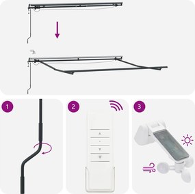 vidaXL Ύφασμα Ομπρέλας Taupe 300 x 250 εκ Πολυεστέρας