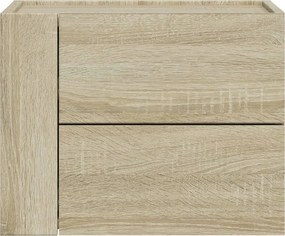 vidaXL Κομοδίνα Επιτοίχια 2 τεμ. Sonoma Δρυς 45x30x35 εκ.
