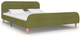 vidaXL Πλαίσιο Κρεβατιού Πράσινο 140 x 200 εκ. Υφασμάτινο
