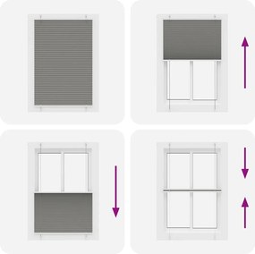 vidaXL Πλισέ περσίδα Ανθρακί 90x150 cm Πλάτος υφάσματος 89,4 cm