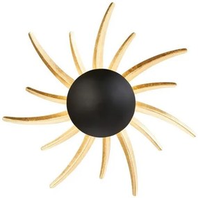 Απλίκα Φωτιστικό Τοίχου LED 10W Sol Μαύρο-Χρυσό 2700K 30545 Fischer Honsel-30545-Μαύρο-Χρυσό 30545