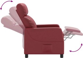 vidaXL Αναπαυτική Καρέκλα Κόκκινο Τεχνητό Δέρμα