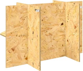 vidaXL Βάση Terrarium με ράφι Καφέ 80 x 40 x 50 cm OSB