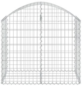 vidaXL Συρματοκιβώτιο Τοξωτό 100x50x80/100εκ. από Γαλβανισμένο Χάλυβα