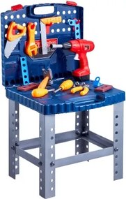 VEVOR Kids Workbench 56 pcs Tool Bench with Realistic Tools and Electric Drill