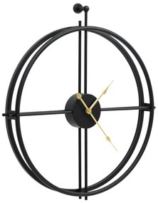 Ρολόι Τοίχου Μαύρο 52 εκ. Σιδερένιο - Μαύρο