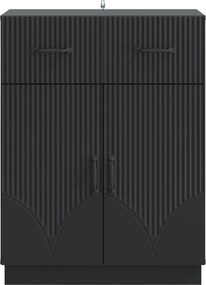 vidaXL Πλαϊνό γραφείο Μαύρο 66 x 34,5 x 87 εκ. Επεξεργασμένο Ξύλο