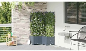 vidaXL Ζαρντινιέρες κήπου Ανοιχτό γκρι 80 x 80 x 142 cm Ατσάλι