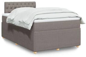 Κρεβάτι Boxspring με Στρώμα Taupe 120x200 εκ. Υφασμάτινο