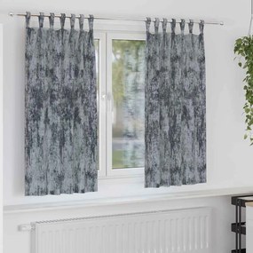 vidaXL Κουρτίνα με κουρτίνες 2 pcs Ασημί γκρι 175 x 140 εκ. Βελούδο