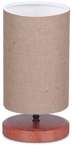 Megapap Φωτιστικό Επιτραπέζιο Winkler Wicker Ύφασμα/Ξύλο/Μέταλλο Ανοιχτό Καφέ