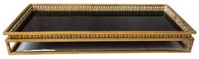 Δίσκος Μεταλλικός HC22363850 50x21cm Black-Gold Oriana Ferelli® Μέταλλο