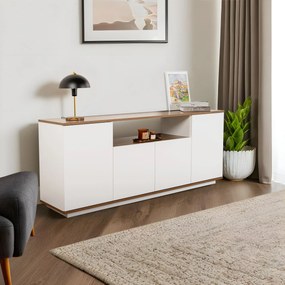 Κονσόλα Λευκό / Καρυδί BECRAR 180x44.5x75