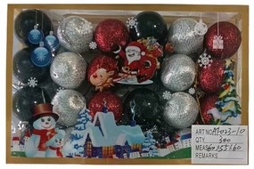 Σετ Χριστουγεννιάτικες μπάλες - 3cm - 24pcs - 023100-023100