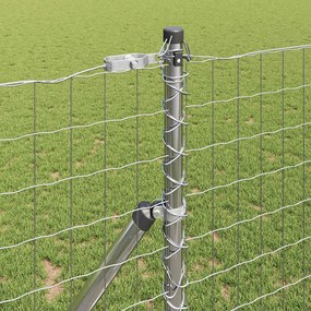 vidaXL Ευρωπαϊκή Στήριξη Φράχτη 10 x 1 m Γαλβανισμένος Χάλυβας Ασημί
