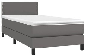 ΚΡΕΒΑΤΙ BOXSPRING ΜΕ ΣΤΡΩΜΑ ΓΚΡΙ 90X200 ΕΚ. ΑΠΟ ΣΥΝΘΕΤΙΚΟ ΔΕΡΜΑ 3141045