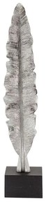 Διακοσμητικό Αντικείμενο Επιτραπέζιο Feathers 013517 11x11xH58cm Silver Polyresin,Wood