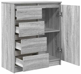 Συρταριέρα με Συρτάρια Γκρι Sonoma 71x35x84 εκ. από Επεξ. Ξύλο - Γκρι