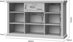 Μπουφές Tahoma 3D1S-Leuko