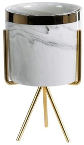 Κασπώ Alaska 20565 Φ8x15cm White-Gold GloboStar Metal, Ceramic