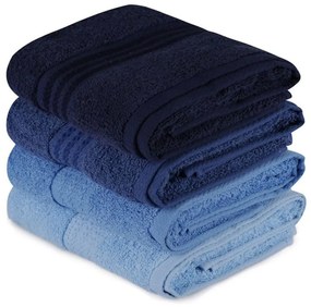 Πετσέτες Rainbow 317HBY1280 (Σετ 4τμχ) Blue L'essentiel Maison Towels Set 50x90cm 100% Βαμβάκι