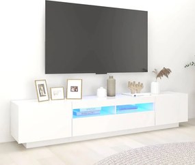 vidaXL Έπιπλο Τηλεόρασης με LED Λευκό 200 x 35 x 40 εκ.