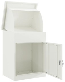 vidaXL Θυρίδα Πακέτων Λευκό 44 x 35 x 59 εκατοστά Ατσάλι