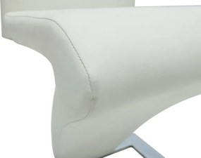 vidaXL Καρέκλες Τραπεζαρίας 4 τεμ. Λευκές από Συνθετικό Δέρμα