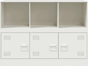 vidaXL Μπουφές Λευκός 99x39x73 εκ. από Ατσάλι