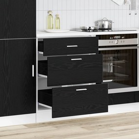 vidaXL Βάση Ντουλάπας Κουζίνας Μαύρη Δρυς 60 x 46 x 81,5 cm