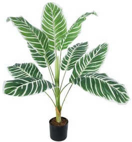 Τεχνητό Φυτό Zebra 20943 Φ90x90cm Green-White GloboStar Polyethylene,Fabric